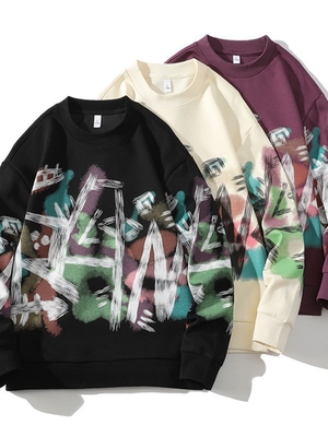 kopen Mensenkleding Custom Oversized Sublimatie Print Sweater Anti Wrinkle online manufacture