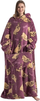 kopen Aardend draagbare deken hoodie Warm Sherpa Hooded deken sweatshirt online manufacture