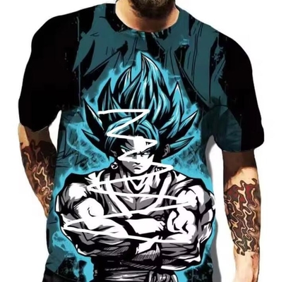 kopen Anime Goku Sublimatie Gedrukt T-shirts korte mouwen Patroon kleding online manufacture