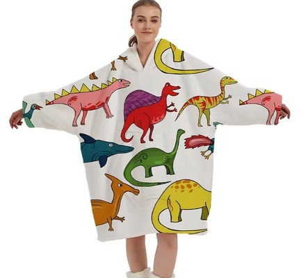 kopen Winter oversized hoededed dekens met mouwen Vliesmonster beschikbaar online manufacture