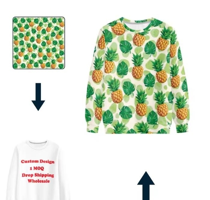 kopen Vrouwen oversized sweatshirts Sublimatie Crewneck sweatshirt pullover online manufacture