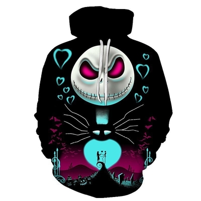 kopen Halloween Skull Jack 3D gedrukt Oversize Hoodie Comfortabel online manufacture