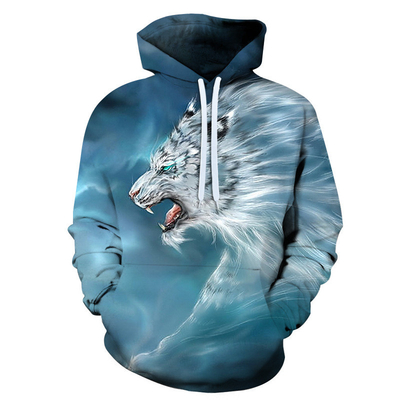 kopen BSCI Anime Cosplay kostuum Volledig gesublimeerde hoodies Animal Print Oversized Hoodie online manufacture