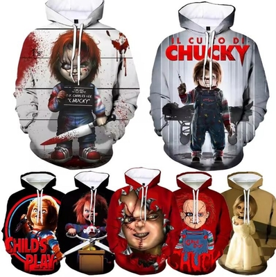 kopen Chucky Printed Oversize Hoodie Men Horror Movie 3D Printed Hoodies online manufacture