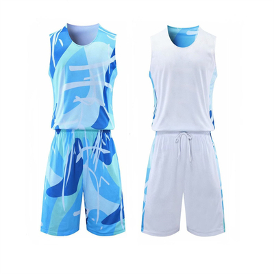 kopen Reversibele basketbal trui met sportbroek, oefen sport training uniformen voor mannen online manufacture