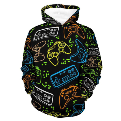 kopen Hoodie voor mannen lange mouw 3D print trekstring Casual mode pullover sweatshirt met grote zak online manufacture