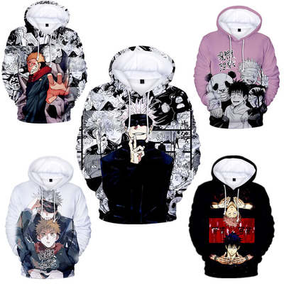 3D gedrukte anime aangepaste sublimatie hoodies