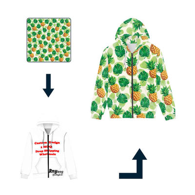 Street Wear Over Size Mensen Sublimatie Hoodies Zip Up Pullover
