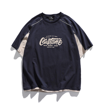 Print logo katoen gewassen vintage overgrote grafische T-shirts Crewneck Cool