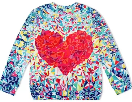 Custom Design Overall Print Jeugd Sublimatie Sweatshirt 100% Polyester Pullover