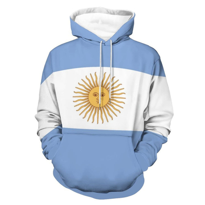 Hoodie met unisex vlag, hoed, kangoeroe-pocket sweatshirt