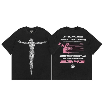 Mensen T-Shirt Unisex Cotton Oversized T-Shirt Korte mouw Vintage Street Casual T-Shirt Tops