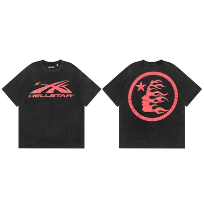 Gothische casual losse oversized T-shirt Harajuku straat trend mannen en vrouwen gepersonaliseerde print rock anime punk