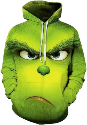 Unisex kerst hoodie nieuwheid sweatshirt, Halloween trui met hoed met zak
